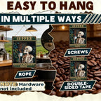 Vintage Coffee Skull Metal Tin Sign Funny Gothic Coffee Bar Wall Decor Retro Skeleton Kitchen Sign for Coffee Nook Cafe Home Restaurant Office Spooky Decor 12x16 Inch - Image 6