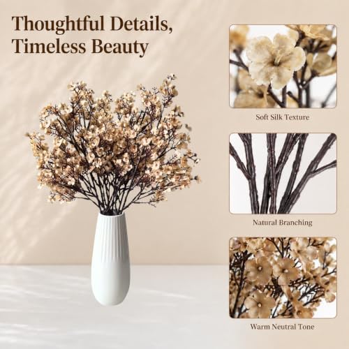 Mandy's 6 Bundles Artificial Champagne Baby’s Breath Flowers - Image 4