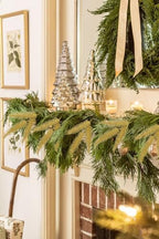 Oairse 8 Pcs Christmas Tree Picks and Sprays Gold Glitter Christmas Picks 28" Christmas Glitter Feathers Leaves Stems for Christmas Tree Filler Branches Wreaths Centerpieces Holiday Decorations - Image 4