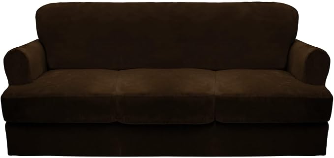 CUCRAF Cushion Sofa Cover 4 Piece Slipcovers, Soft Thick Velvet Couch Cover by CUCRAF