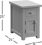 Jofran Madison County Pine Reclaimed Chairside End Table, Barnwood Brown - Image 3