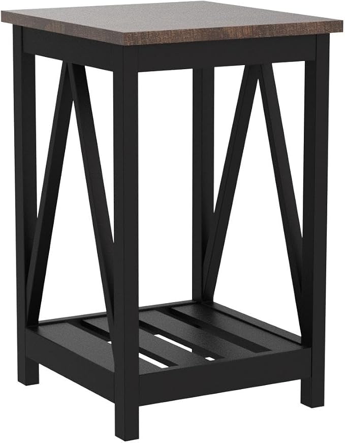 ChooChoo Farmhouse End Table, Rustic Vintage End Side Table - Image 4