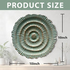 Metal Wall Sculpture, 10'' Round Textured Radiant Sunburst Wall Decor - Image 2