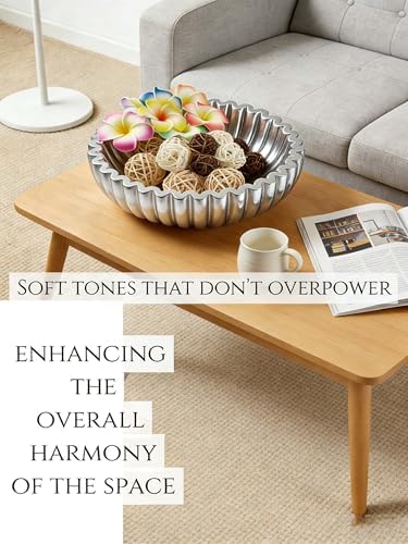 Ruffle Decor Large Decorative Bowl,fruit bowl kitchen stone bowl,bowl decor,Trendy home decor large Stylish Key Bowl for Entry Table - Image 3