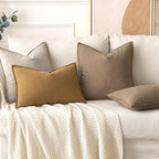 MIULEE Decorative Linen Pillow Covers 18x18 Inch Natural Linen | Boho - Image 5