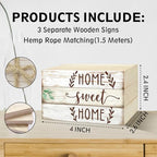 Decorative Books For House Decor, Faux Wood Book Stack Decor, Home Sweet Home Funny Stack Book Decors, Stacked Display Books For House Nightstand Decoration Housewarming Gift, Three Pieces -C(04) - Image 2