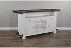 Pemberly Row Set of 3 White/Brown Wood Bar Unit and 2 Swivel Barstool - Image 8