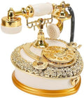 Big Vintage Telephone Jewelry Box 7x8" with Drawer - Heart Shaped Trinket Music Boxes with Retro Dial, Victorian Storage, Cute Antique Gifts for Women, Unique Style Home Decoration, Shelf Decor by Unknown