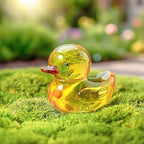 Yellow Crystal Glass Duck Figurine Animal Collectible 2.5 Inch Decor - Image 5