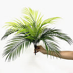 CATTREE Artificial Palm Plants, Faux Tropical Plant Plastic Shrubs Fern Leaves Coconut Tree Fake Bushes for Indoor Outdoor Verandah Office Table Centerpieces Arrangements DIY Decoration - 1 Pcs - Image 4