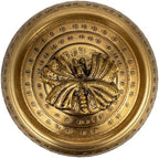 Creative Co-Op Round Hammered Metal Container with Butterfly Finial, Brass Finish - Image 5