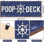 Jetec POOP DECK Sign Nautical Bathroom Wall Decor,Blue - Image 2