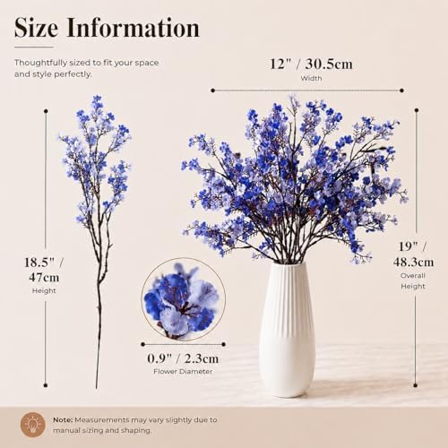 Mandy's 6 Bundles Artificial Shades of Blue Baby’s Breath Flowers - Image 3