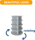 SpaceAid 4 Tier Rotating Shoe Rack Tower, Spinning Shoe Display Lazy Susan - Image 7