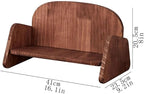 Bookcase Walnut Wooden Sofa Shaped Desk Organiser Organiser Shelf Simple Small - Image 3