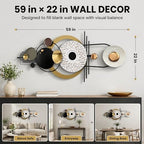 JFUJFU Large Modern 3D Wall Art Metal Sculpture for Home & Office - Image 4