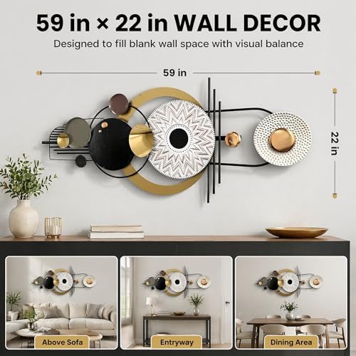 JFUJFU Large Modern 3D Wall Art Metal Sculpture for Home & Office - Image 4