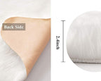 MIULEE Fluffy Area Rug 3x5 ft Faux Fur Sheepskin Rug - Image 2