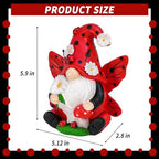 Ladybug Gnome Figurine Garden Decor Ladybug Gifts for Women - Image 3