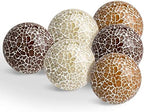 Vesici 6 Pcs Decorative Glass Balls Mosaic Orbs for Bowls,Classic Colors by Vesici