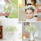 N&T NIETING Babys Breath Artificial Flowers Bulk Faux Flowers, 15Pcs, White - Image 5