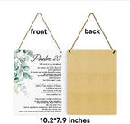 BELLOWDEER Bible Verse Psalm 23 Christian Gifts, Inspirational Wall Decor, Scripture Wall Art Wooden Hanging Sign for Modern Home Office Bathroom Bedroom Wall Art Decor 8x10 Inches - Image 7