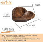 Decorative Bowl Home Decor Approx 10.5x12 Inch, Hand Carved Spanish Oak - Image 3