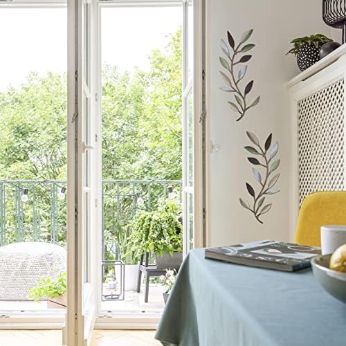 Zhengmy 2 Pcs Metal Leaf Wall Art Vine Branch Decor,Colorful - Image 5