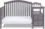 Pemberly Row 4-in-1 Convertible Crib and Changer, Sustainable Gray Pine Wood - Image 9