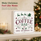 Christmas Coffee Bar Decorations Wooden Box Sign Santa Sleigh Reindeer Sign - Image 5