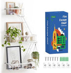 SweetSage Fire Escape Wall Shelf White - Modern New York City Wall Decorative Display Ladder Floating Shelves for Bedroom, Home Decor, Action Figure Display (2.5-Tier) by HOME