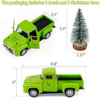 Christmas Green Truck Decor, Green Tree Truck Decorations for Home Indoor, Mini Cute Christmas Tree Tiered Tray Decor, Farmhouse Kitchen Tabletop Centerpiece Decorations - Image 3