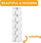 SpaceAid 5 Tier Rotating Bookshelf Tower, Spinning Bookcase Lazy Susan - Image 7