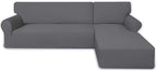 PureFit Stretch Sectional Couch Covers 2 pcs Non Slip L Shape Sofa Cover | by PureFit