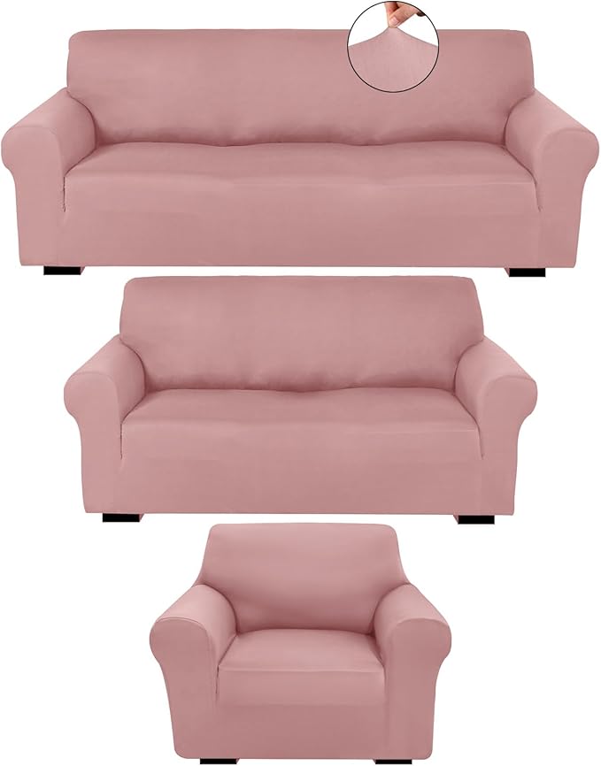 Peryiter 3 Pcs Couch and Loveseat Covers Set Sofa Cover by Peryiter