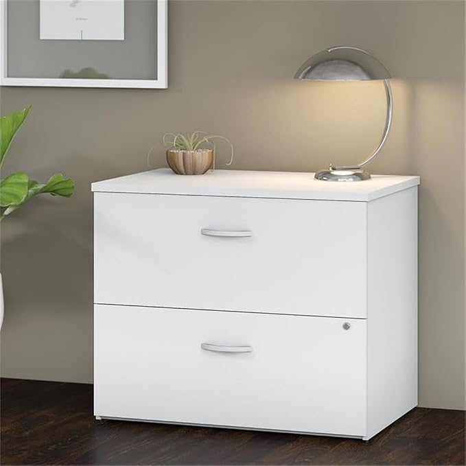 Bush Business Furniture Studio C 2 Drawer Lateral File Cabinet in White - Image 2