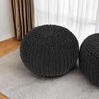 REDEARTH Round Pouf Foot Stool Ottoman - Image 5