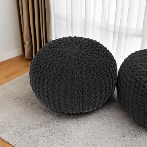 REDEARTH Round Pouf Foot Stool Ottoman - Image 5