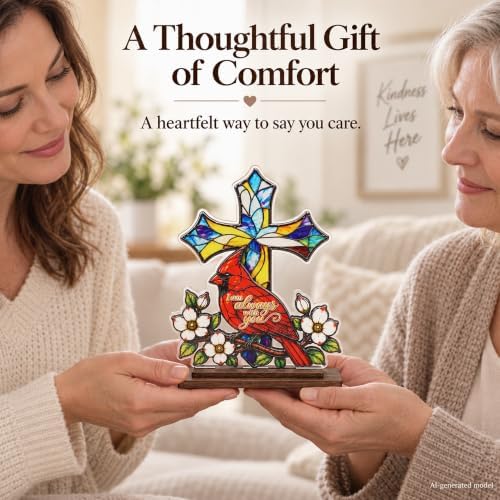 Christian Cardinal Memorial Gifts, Cardinal Decor Acrylic Plaque for Women - Image 3