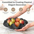 Scalloped Decorative Bowl Home Decor, 12.6" Shell Ruffle Fruit Bowl - Image 5