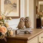 Braxio Owl Statue Home Decor - 7.5 Inch Resin Owl Couple Figurine - Image 2