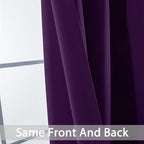 Yakamok Purple Room Darkening Window Curtains 52x36 Inch - Image 3