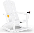 Outdoor Oversized Adirondack Rocking Chairs, All Weather HDPE Patio Rocking by ABCPATIO