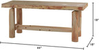 Live Edge Log Coffee Table — Rustic Furniture — Pine & Cedar Rustic Coffee Table - Image 2