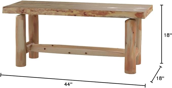 Live Edge Log Coffee Table — Rustic Furniture — Pine & Cedar Rustic Coffee Table - Image 2