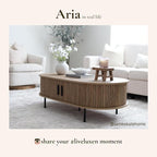 LuxenHome Oval Coffee Table - Image 7