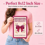 Pink Bow Aluminum Sign, Main Character Energy Decor, 8x12 Inch - Image 4