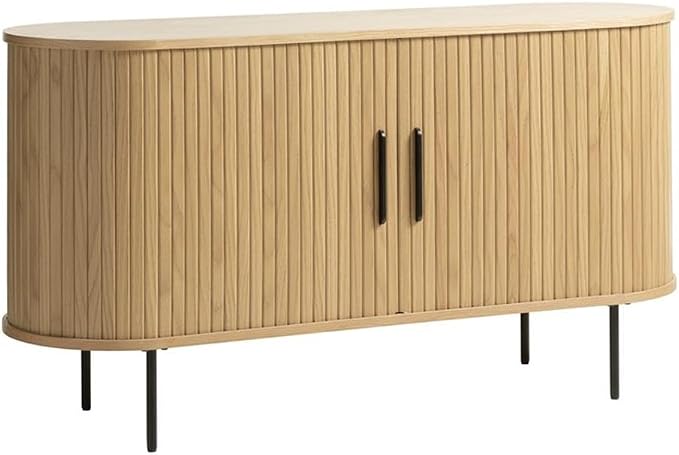 Unique Furniture Modern 2-Door Slideboad in Natural Oak by UniqueFurniture