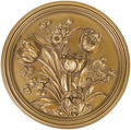 S-MANTIS Vintage Wall Sculpture,Antique Pediment,Hallway Wall Art,Hand Painted Floral Wall Decoration Accent Artworks for Indoor Kitchen Bedroom Living Room Office Outdoor Garden Patio (Antique Gold) by S-MANTIS