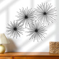 Shimeyao 4 Pcs Black Starburst Wall Decor Metal 3D Spike Wall Art Set by Shimeyao